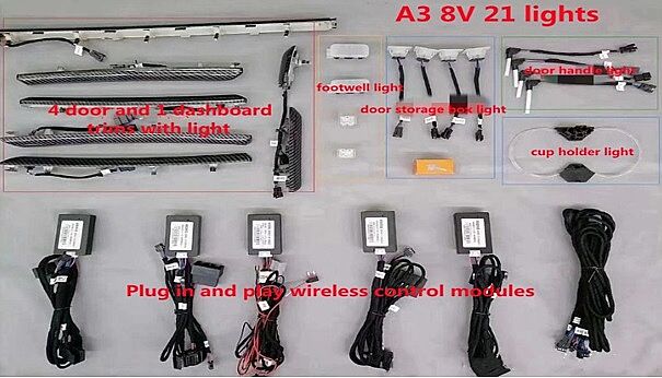Audi A3 (14-20) Ambiyans Aydınlatma - 1