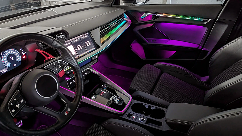 Audi A3 21-23 Rainbow Full Trimli İç Ambiyans Aydınlatması - 3