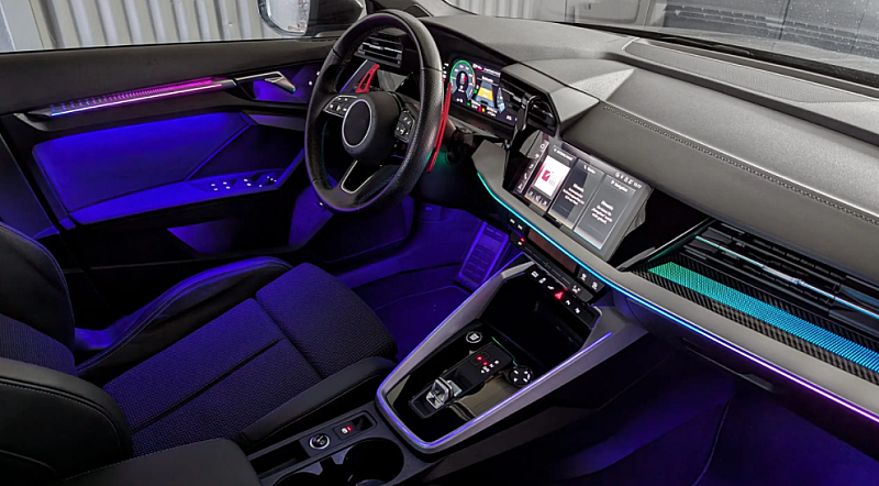 Audi A3 21-23 Rainbow Full Trimli İç Ambiyans Aydınlatması - 6