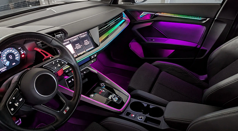 Audi A3 21-23 Rainbow Full Trimli İç Ambiyans Aydınlatması - 8