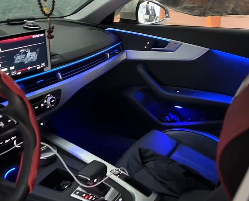 Audi A4 A5 RGB Ön Trimli İç Ambiyans Aydınlatma Seti - 2