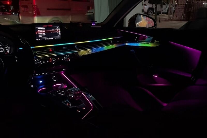 Audi A4/A5 17-24 Rainbow Full Trimli İç Ambiyans Aydınlatma Seti Carbon - 4