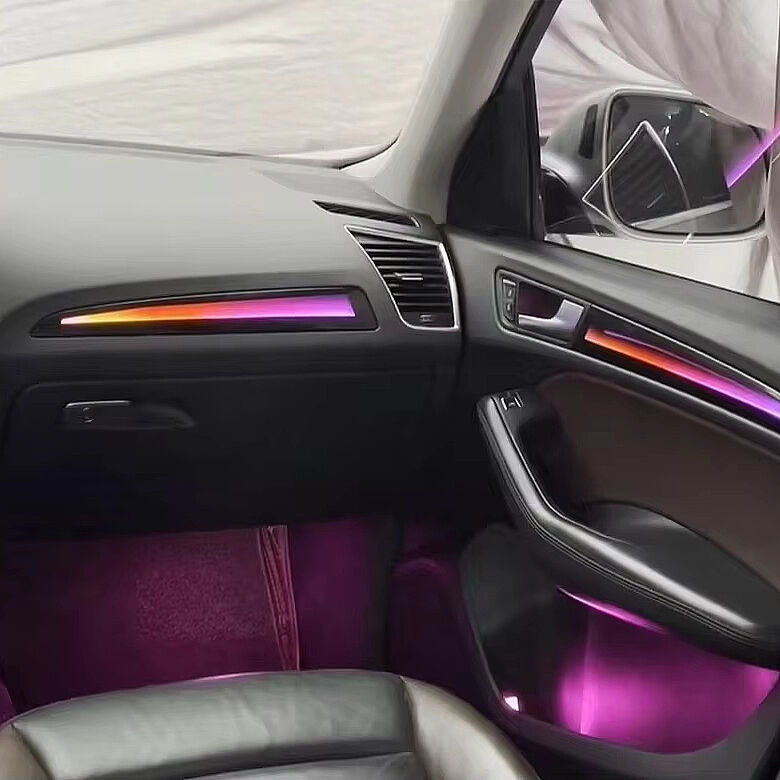 Audi Q5 10-18 Trimli Galaxy Desen Carbon Rainbow İç Ambiyans Aydınlatması - 4