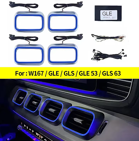 Benz GLE GLS W167 Kare Model 4 parça Kapak Front Airvent - 1
