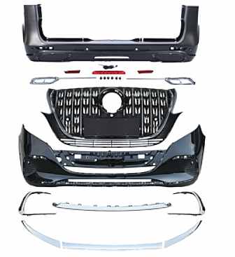 Benz Vito W447 2016-2023 Ön Arka Tampon Seti Işıklı Panjur - 1