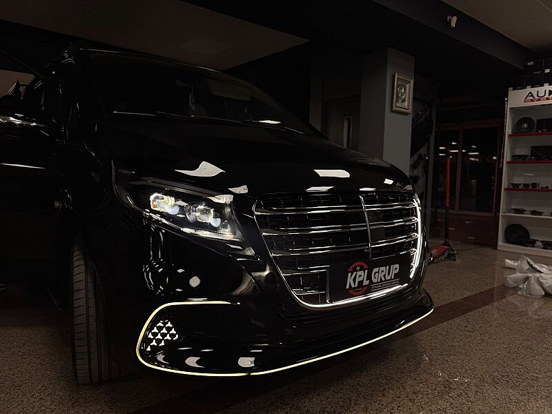 Benz Vito W447 2016-2023 Ön Arka Tampon Seti Işıklı Panjur Model 2 - 3