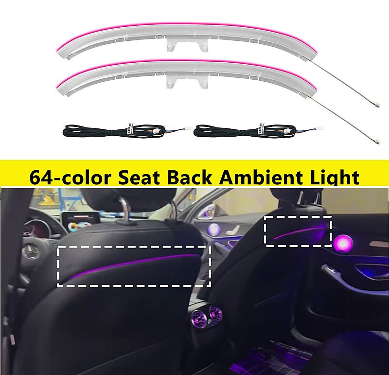 C Class W205 E Class W213 GLC X253  Koltuk Arkası Led 64 renk - 1