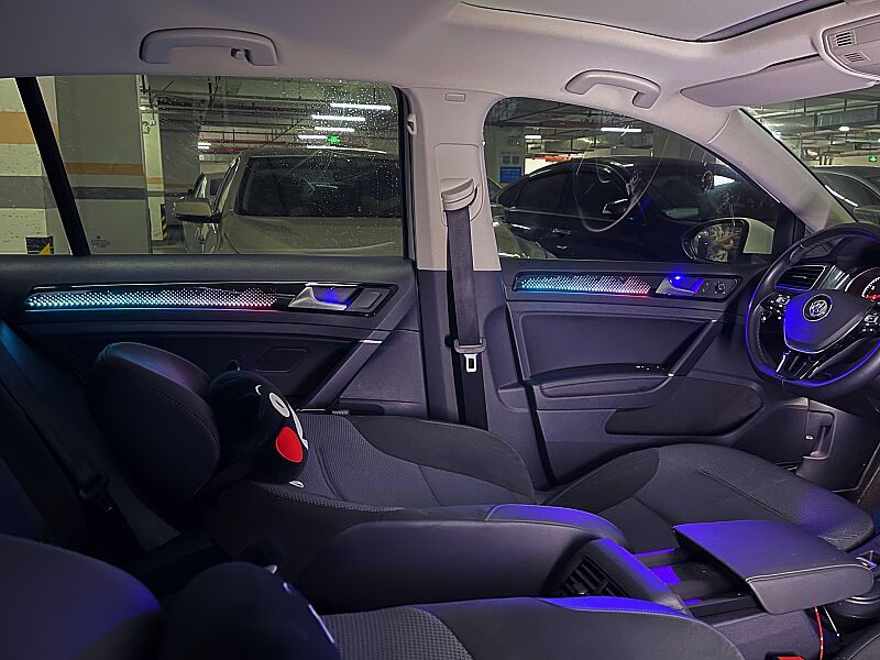 Golf 7 7.5 Trimli  Piano Black Galaxy Model 2 Rainbow Trimli İç Ambiyans Aydınlatmsı - 6