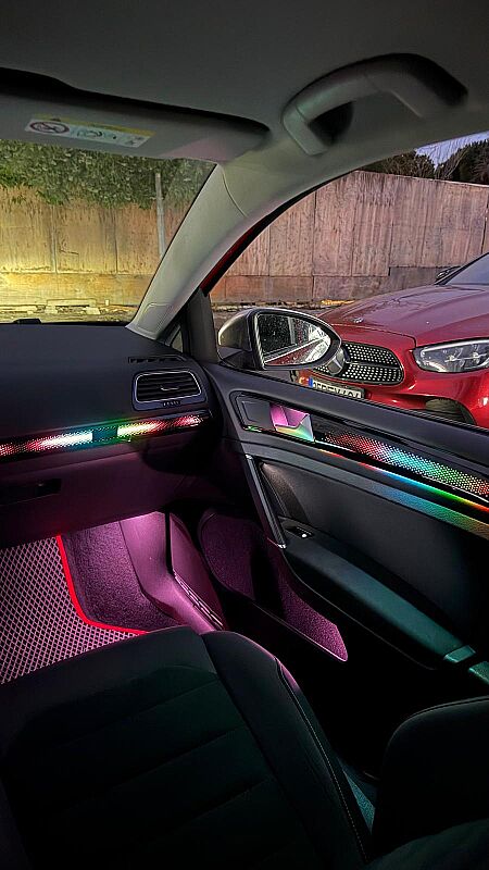 Golf 7 7.5 Trimli  Piano Black Galaxy Rainbow Trimli İç Ambiyans Aydınlatması - 7
