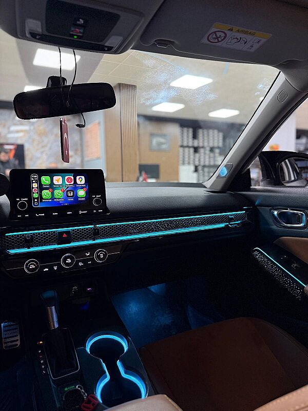 Honda Civic FE 22 Model Üzeri Piano Black Full Trimli Rainbow İç Ambiyans Aydınlatması - 2