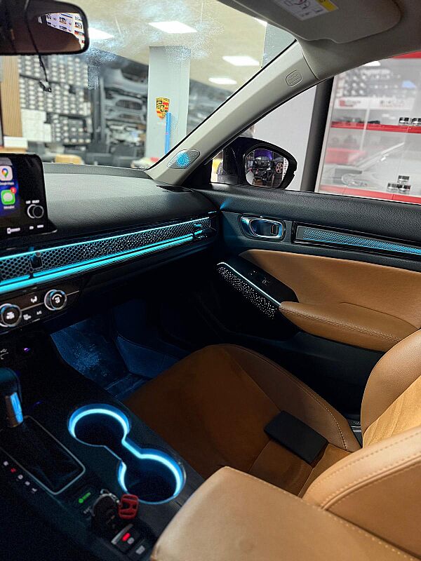 Honda Civic FE 22 Model Üzeri Piano Black Full Trimli Rainbow İç Ambiyans Aydınlatması - 4