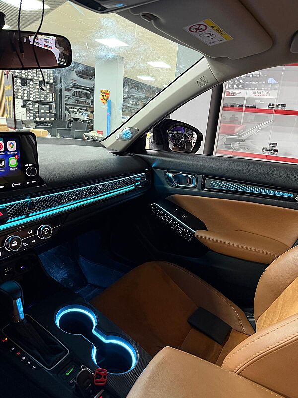 Honda Civic FE 22 Model Üzeri Piano Black Full Trimli Rainbow İç Ambiyans Aydınlatması - 5