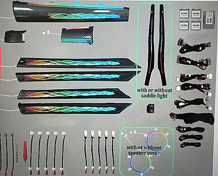 Honda FC5 64Renk Rainbow Trimli İç Ambiyans Aydınlatma Carbon - 1