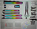 Honda FC5 64Renk Rainbow Trimli İç Ambiyans Aydınlatma Piano Black
