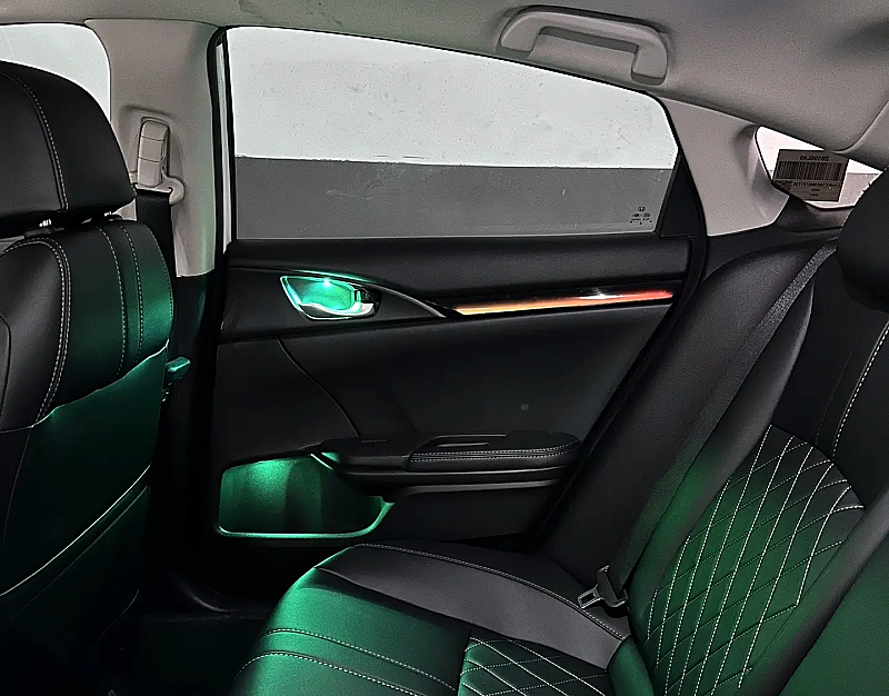 Honda FC5 64Renk Rainbow Trimli İç Ambiyans Aydınlatma Piano Black - 6