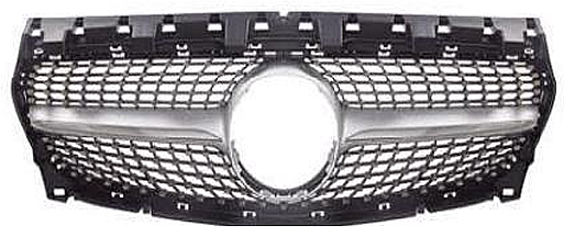 Mercedes CLA Class W117 2016-2018 Diamond Grille Silver Panjur - 1