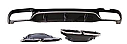 Mercedes E Class W213 17-20 E63 Gümüş Arka Difüzör With Pipe