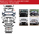 Mercedes E Class W213 Body Kit Uprade to 2021 E63 AMG 5 parça Yükseltme Kiti - 2