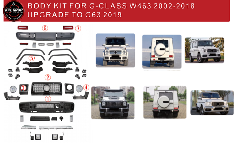 Mercedes G Class 2002-2018 W463 Upgrade to G63 - 2