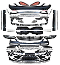 Mercedes S Serisi Maybach Body Kit Far+Stop+Yan Kit Set