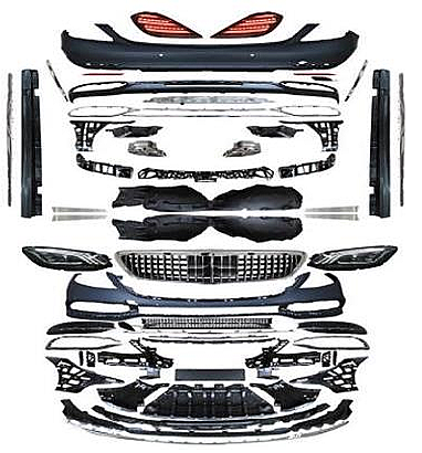 Mercedes S Serisi Maybach Body Kit Far+Stop+Yan Kit Set - 1