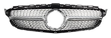 Mercedes W205 AMG Grille Silver Ön Panjur - 1