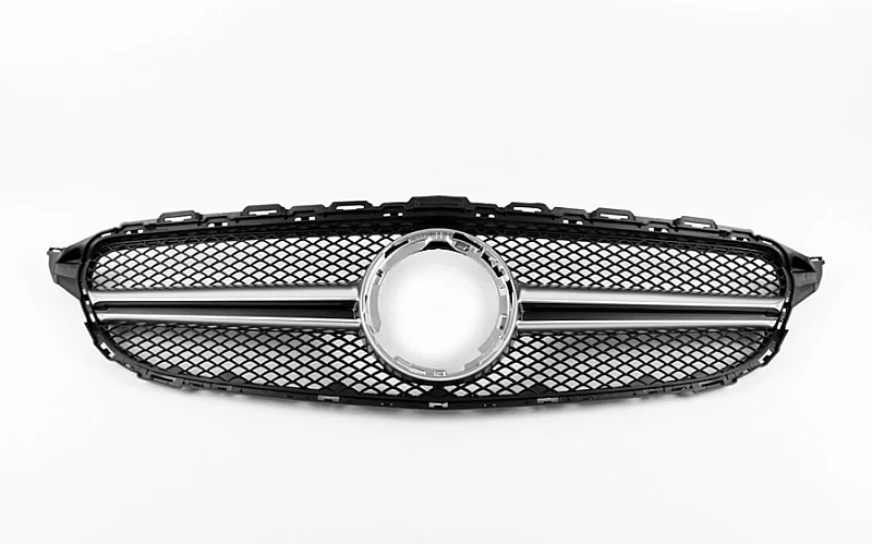 Mercedes W205 AMG Grille Silver Ön Panjur - 2