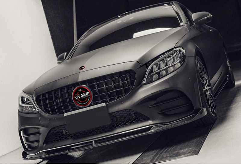 Mercedes W205 GT Grille Black Ön Panjur - 2