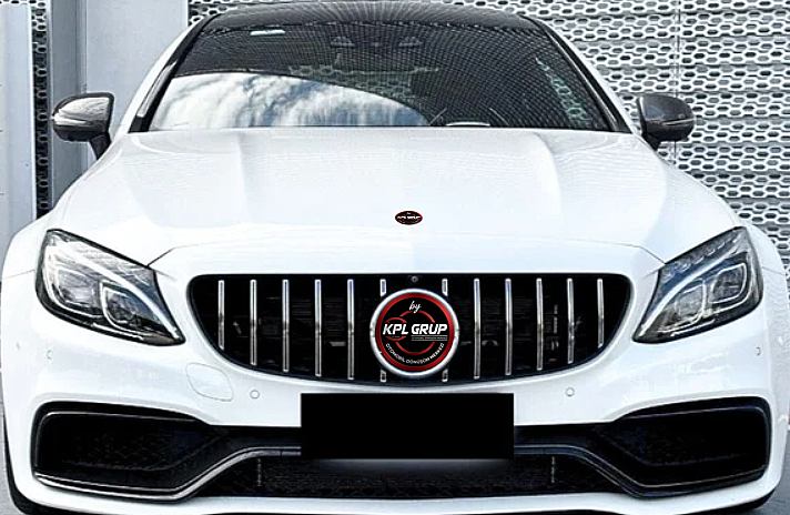 Mercedes W205 GT Grille Silver Ön Panjur - 2