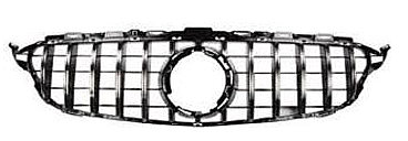 Mercedes W205 GT Grille Silver Panjur - 1
