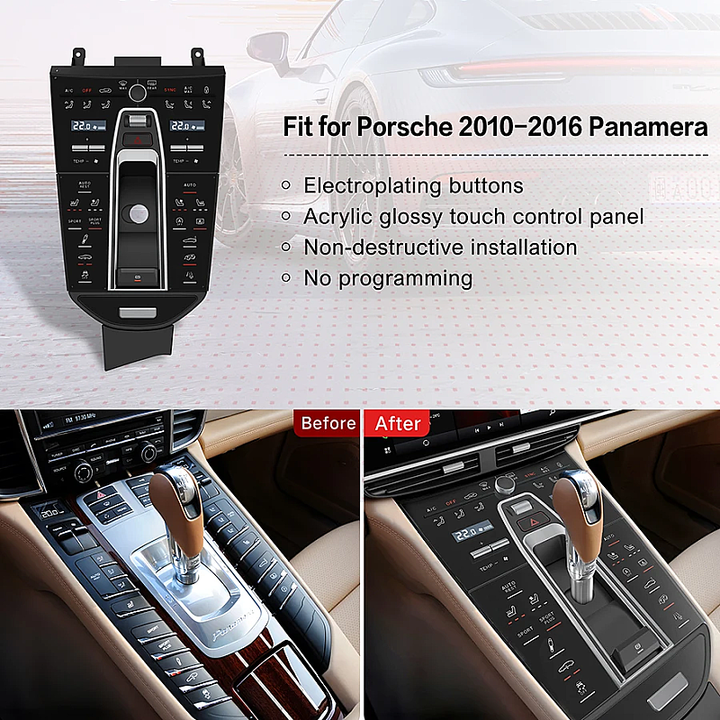 Porsche Panamera 2010-2017 Dijital Klima Paneli (Siyah) - 2