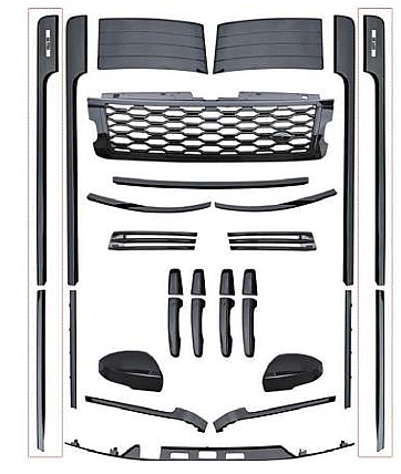 Range Rover Vougue (2018-2022) Black Versiyon Izgara Kit - 1