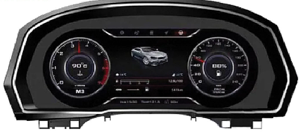 VW Passat CC 2012-2018 3D Linüx Hayalet Gösterge - 1